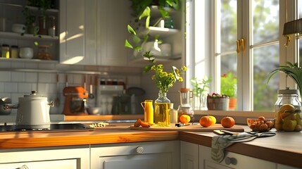 Sunny Kitchen Countertop