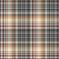 Seamless brown tones striped plaid pattern design. for plaid, fabric, carpet, rug, textile, clothes, table, weaving, dress, clothing. Vector drawing