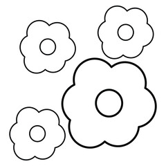 Flower icon. Outline illustration of flower icon for web. cute flower decorative icon illustration design graphic flat style in outline. Floral illustration element design