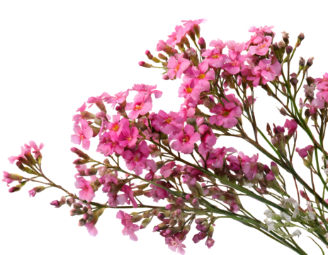 Twig of coral limonium flowers. Generative AI. - Powered by Adobe