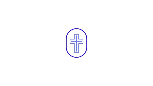 Golden Christian cross icon and symbol logo.Cross, Christian Flat Icon Logo Illustration. Christian Icon-set. Suitable For Web Design, Logo, App.
