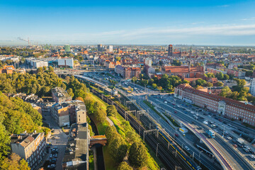 The road from Orunia towards Gdańsk. Sunny autumn. © Kamil