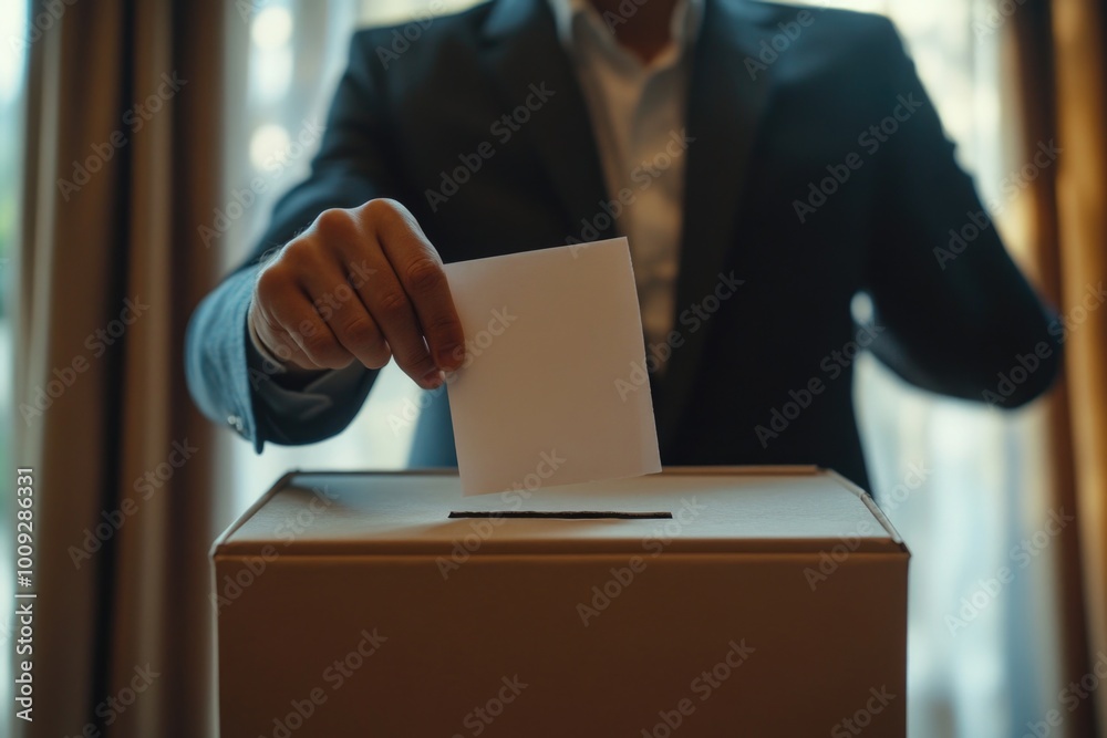 Aufkleber a person storing a document in a box