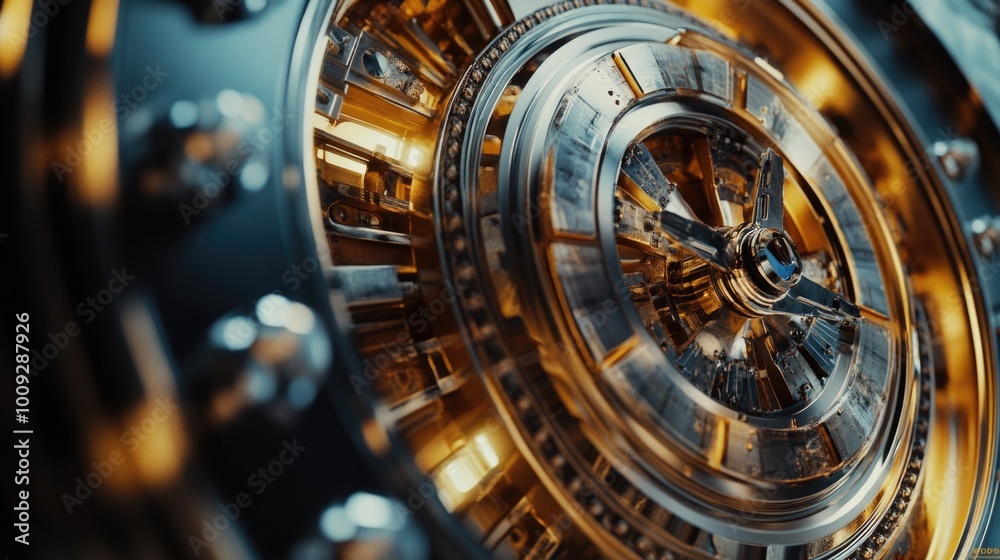 Aufkleber a close-up view of a clock on a wall with detailed features