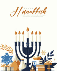 Happy Hanukkah Social Media Post banner