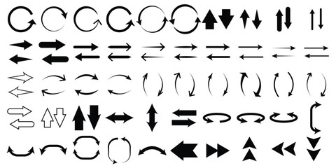 big arrow  icon set , arrow vector icon set in isolated background eps 10.