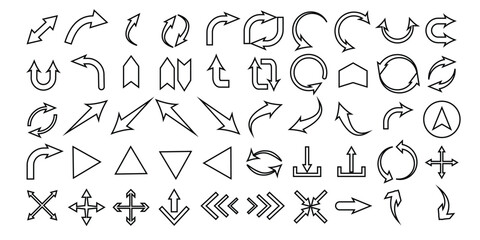 big arrow icon collection on white background eps 10.