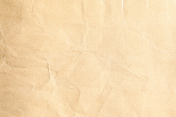 Crumpled yellow background paper texture