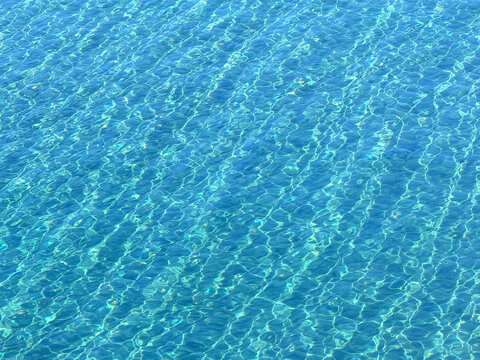 Blue water clear ripples surface aqua background 