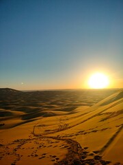 sunset in the desert