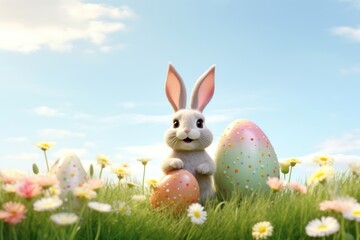 Flower field egg outdoors.