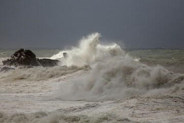 Dramatic stormy seascape