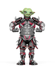 Fototapeta premium little alien warrior is angry