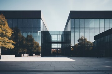 Architecture building light headquarters.