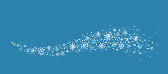 snow wind with snowflakes wave pattern