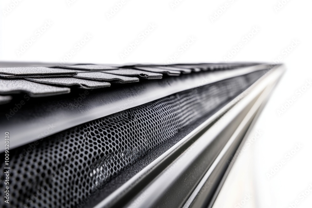 Poster a close-up view of a metal roof with textured surface and rusty tone
