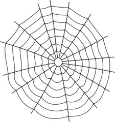 Obraz premium Halloween cobweb element. Round decorative spooky net