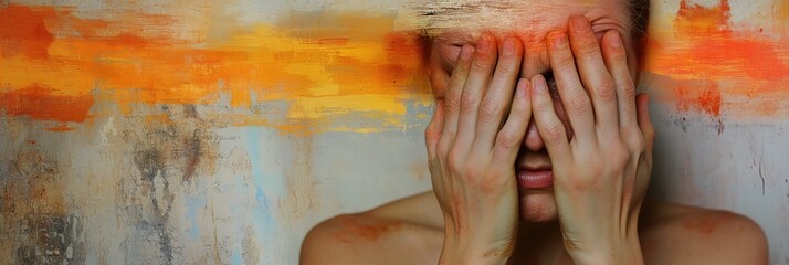 Stress and anxiety conceptual art highlighting mental health awareness