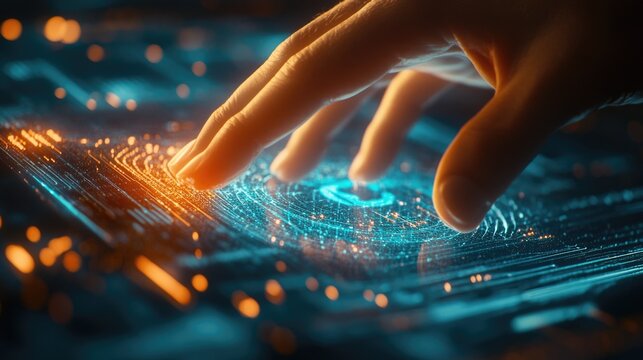 A close-up of a person's hand typing on a computer keyboard