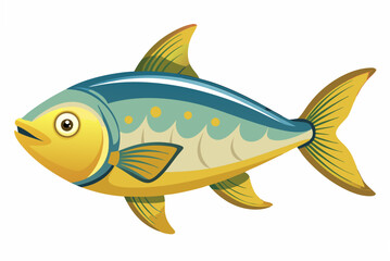 Large butter-fish vector art illustration