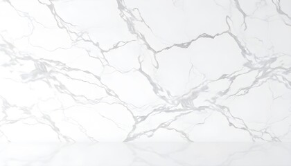 Obraz premium A high-gloss marble wall featuring white and gray veining, exuding elegance and sophistication, perfect for modern interiors