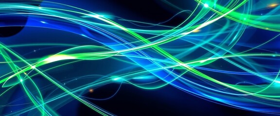 Metallic Light Spirals with Vibrant Sapphire and Emerald Streams for Desktop Wallpapers