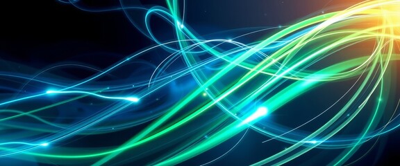 Obraz premium Futuristic Metallic Light Spirals with Luminous Highlights