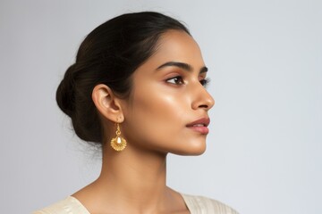 Portrait earring jewelry adult.