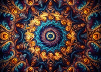 Intricate Dark Abstract Pattern with Hypnotic Swirls and Textures for Modern Design Projects