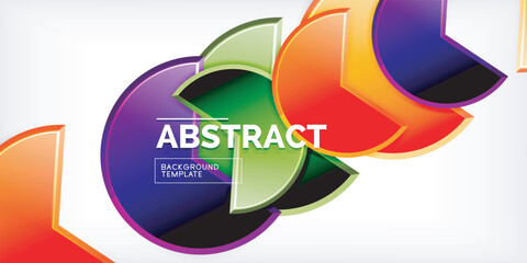 Trendy round shapes with triangular angle design element. Vector Illustration For Wallpaper, Banner, Background, Card, Book Illustration, landing page