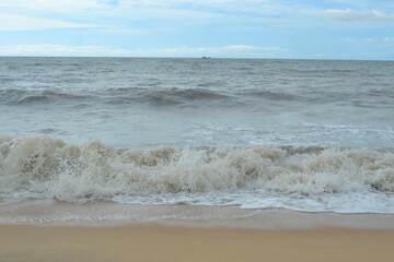 waves and sand