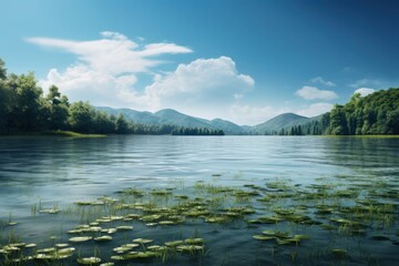 Lake landscape outdoors nature.