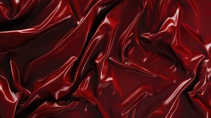 Dark red latex texture background. Red latex with folds background.
