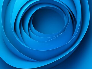 Fototapeta premium Abstract Blue Spiral Pattern with Layered Curves and Gradients Creating a Sense of Depth and Movement in Modern Design.