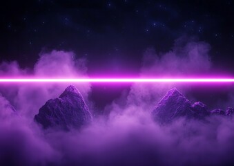 Futuristic Digital Landscape with Neon Light Beams Creating a FastPaced Atmosphere