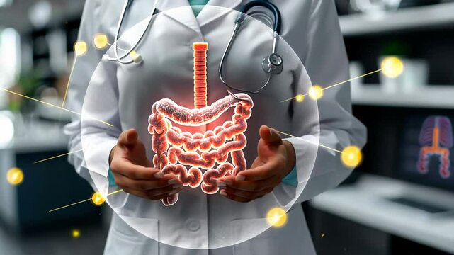 Intestinal sensitivity: visualization of bowel pain emphasizes impact of digestive disorders on daily life, underscoring need for proper diagnosis, support for improved gastrointestinal health.