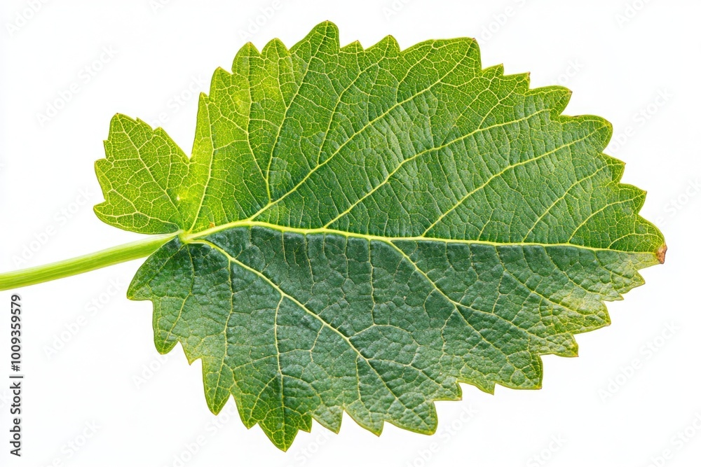 Canvas Prints A single leaf photographed on a white background