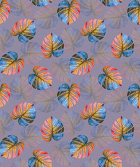 seamless pattern with leaves