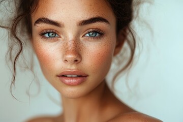 Fototapeta premium Beautiful woman with perfect skin, Generative AI