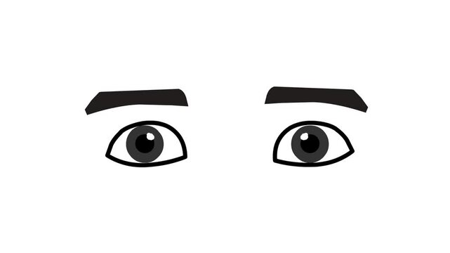 Eye blink set for 2d animation.  Eye for 2d cartoon.