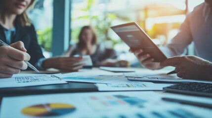 Business Meeting, Close-up