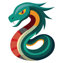 Snake vector, Snake logo, cobra head snake illustration, Aggressive Snake Open Its Mouth Widely Shows Its Fangs and Tongue