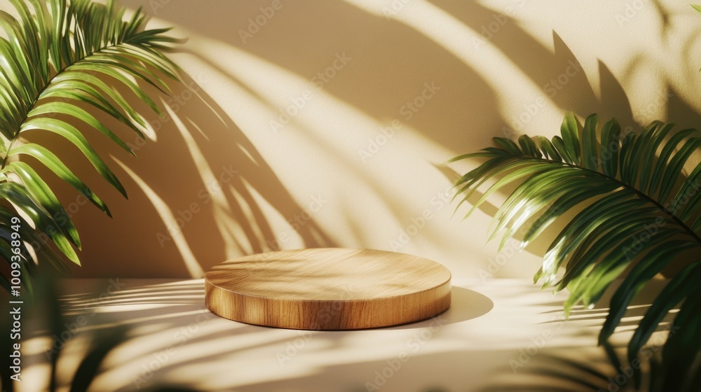 Poster a simple wooden board sitting on a table, ideal for decorative or functional use