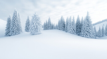 Obraz premium winter forest landscape