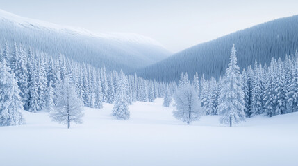 Naklejka premium winter forest landscape