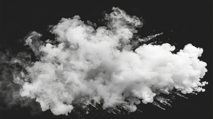 Translucent white cloud or fog with transparent background for creative design use
