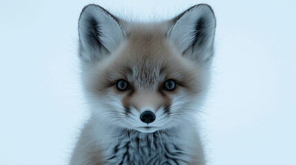 Obraz premium little white fox in the snow