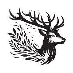 Deer vector art illustration
