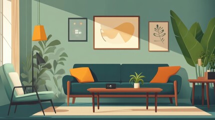 Cozy and Stylish Modern Living Room Interior with Minimalist Decor