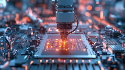 Engineers programming innovative industrial automation systems for maximum production efficiency.